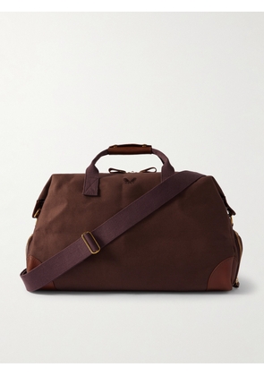 Bennett Winch - Weekender Leather-Trimmed Cotton-Canvas Holdall - Men - Brown