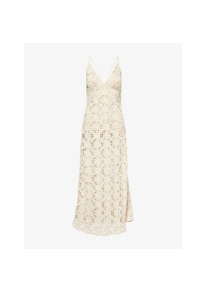 Womens Amy Lynn Sylvia Crochet Cotton Maxi Dress