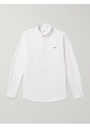 NN07 - Colby 5910 Button-Down Collar Logo-Embroidered Organic Cotton Shirt - Men - White - S