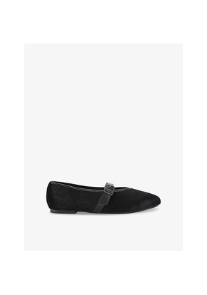 Womens KG Kurt Geiger Neve Calf-Hair Mary Jane Flats