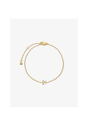 Womens Monica Vinader Initial H 18ct Gold-Vermeil Plated 925 Sterling Silver Chain Bracelet
