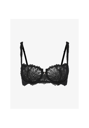 Womens Savage X Fenty Romantic Corded Lace Unlined Balconette Bra