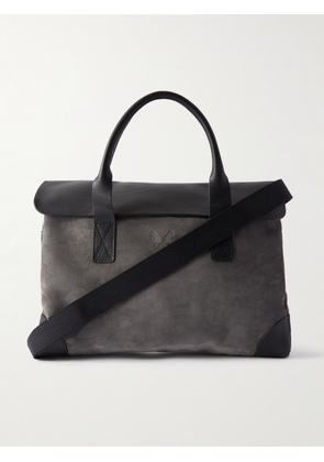 Bennett Winch - Suede and Leather Briefcase - Men - Gray