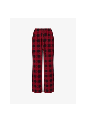 Womens Savage X Fenty Softcore Check Modal-Jersey Pyjama Bottoms