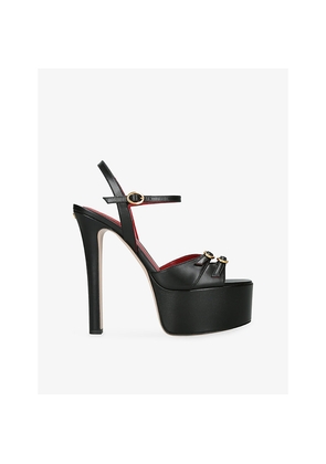 Womens Valentino Garavani Crasher 145 Leather Platform Sandals