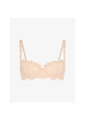 Womens Savage X Fenty Romantic Unlined Balconette Corded Lace Bra