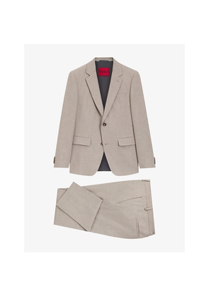 Mens Hugo Slim-Fit Single-Breasted Wool-Blend Suit