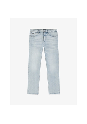Mens Boss Faded Straight-Leg Jeans