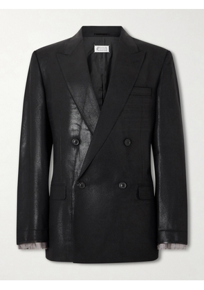 Maison Margiela - Double-breasted Virgin Wool Blazer - Men - Black - IT 46