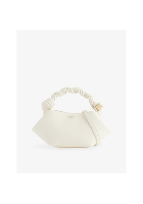Womens Ganni Bou Mini Grained Faux-Leather Top-Handle Bag