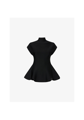 Womens Khaite Andra Stand-Collar Knit Top