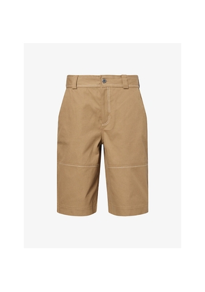 Mens Ami Paris Worker Bermuda Cotton Shorts