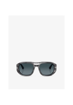 Persol Po3373S Vincent Pilot-Frame Acetate Sunglasses
