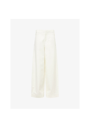 Womens Vince Utility Wide-Leg Cotton Trousers