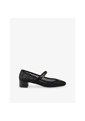 Womens Prada Brand-Plaque Mesh Courts