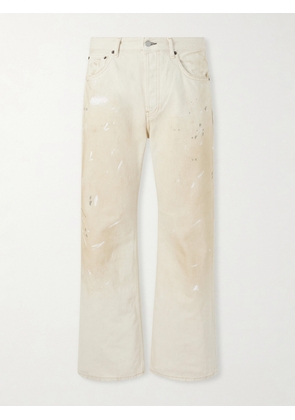 Acne Studios - Paint-Splattered Straight-Leg Jeans - Men - Neutrals - UK/US 28