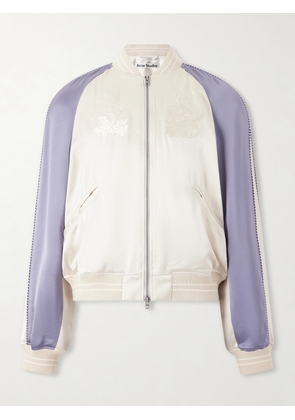 Acne Studios - Oskol Dragon Embroidered Satin Bomber Jacket - Men - Brown - IT 46