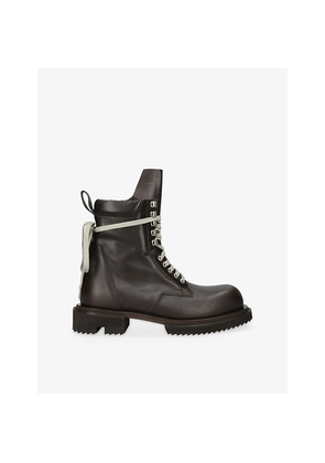 Mens Rick Owens Low Army Gabe Leather Ankle Boots