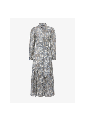 Womens Weekend Max Mara Floral Print Cotton Shirt Dress