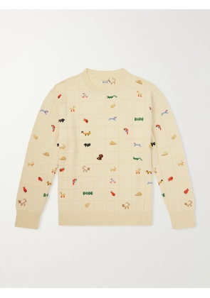 BODE - Zoologist Merino Wool Sweater - Men - Neutrals - S