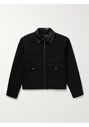 Nili Lotan - Donatello Leather-Trimmed Canvas Jacket - Men - Black - S