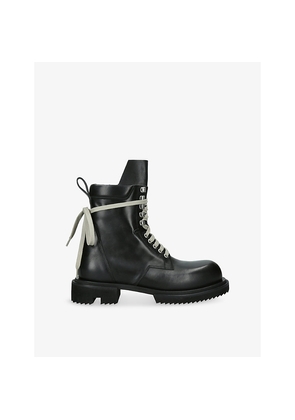 Mens Rick Owens Low Army Gabe Leather Ankle Boots