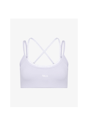Womens We Are Tala Double-Layer Embroidered-Logo Sports Bra