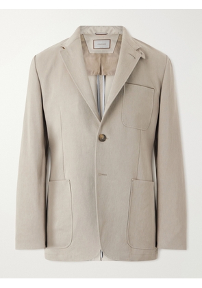 Canali - Cotton-Blend Single-Breasted Blazer - Men - Neutrals - IT 46