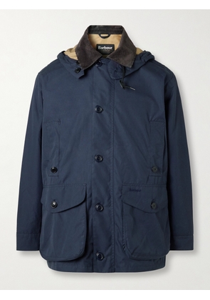 Barbour - Ventile Endurance Showerproof Corduroy-Trimmed Cotton Hooded Jacket - Men - Blue - S