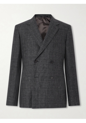 Mr P. - Delave Linen Check Jacket - Men - Gray - 36