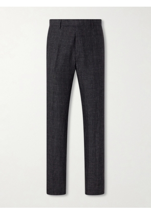 Mr P. - Linen Delave Check Slim Suit Trousers - Men - Gray - 28