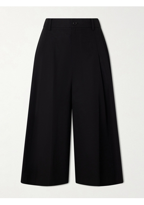 Amomento - Cotton-Blend Wide-Leg Bermuda Shorts - Men - Black - M