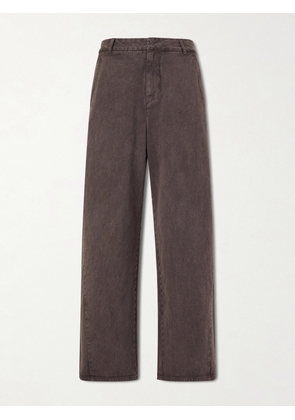 Amomento - Garment Dyed Wide-Leg Jeans - Men - Brown - M