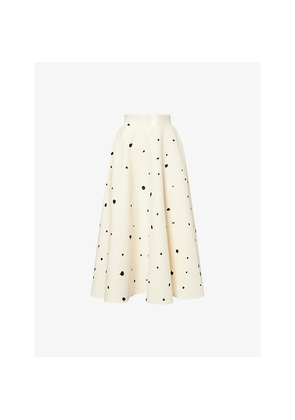 Womens Camilla And Marc Ponza Textured-Pattern Woven Midi Skirt