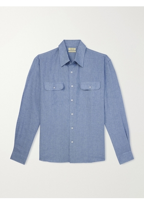 De Bonne Facture - Chambray Linen Shirt - Men - Blue - S