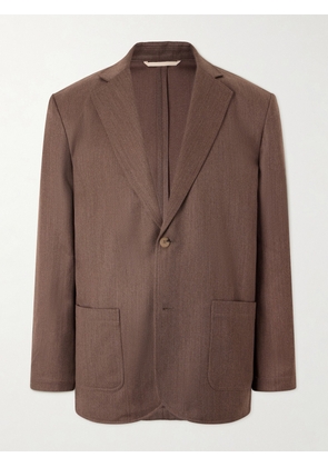 De Bonne Facture - Writers Wool and Cotton-Blend Blazer - Men - Brown - IT 46