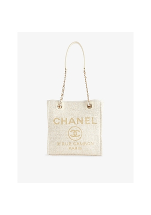 Womens Reselfridges Pre-Loved Chanel Deauville Large Tweed Tote Bag