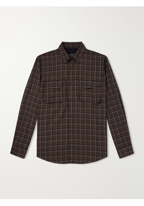 Purdey - Checked Wool Shirt - Men - Brown - UK/US 15