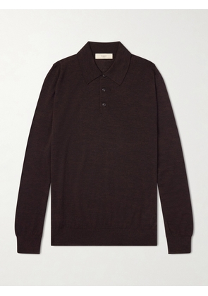 Purdey - Wool Polo Shirt - Men - Brown - S