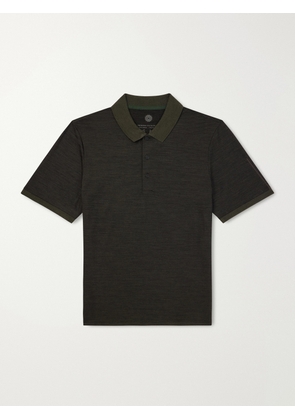 Purdey - Merino Wool and Lyocell-Blend Piqué Polo Shirt - Men - Green - S
