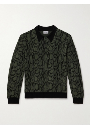 Carhartt WIP - Snake-Effect Cotton-Blend Jacquard Polo Shirt - Men - Green - XS