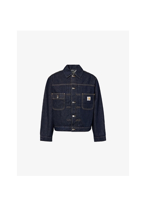 Mens Carhartt WIP Belmar Patch-Pocket Denim Jacket