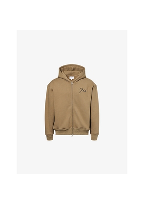 Mens Rhude Logo-Embroidered Zip-Up Cotton Hoody