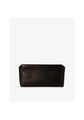 Womens The Row Squared Compact Leather Clutch Bag