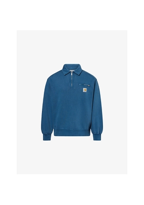Mens Carhartt WIP Detroit Half-Zip Cotton Sweatshirt