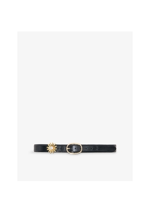 Womens Maje Removable-Jewel Leather Belt