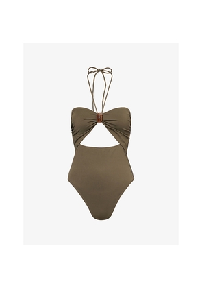 Womens 4th & Reckless Annie Gem Cut-Out Swimsuit