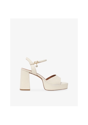 Womens Maje Platform Heeled Leather Sandals