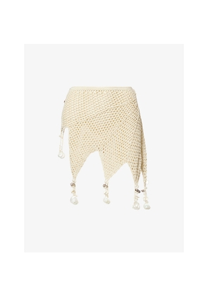 Womens Jaded London Ursule Shell Cotton-Crochet Mini Skirt
