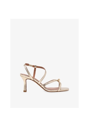 Womens Maje Metallic Multi-Strap Leather Sandals